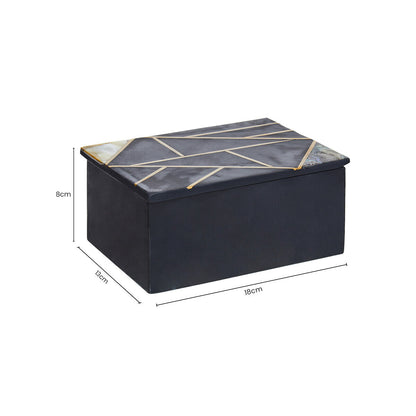 Oriana Large Black Slate Trinket Box
