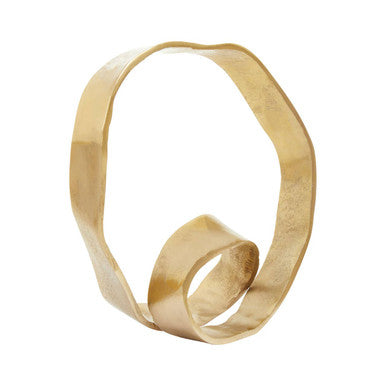 Prato Gold Finish Twist Sculpture