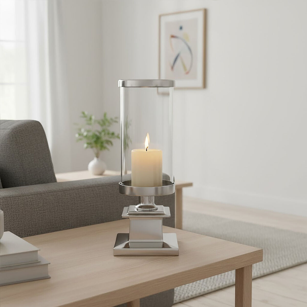Ryley Silver Candle Holder