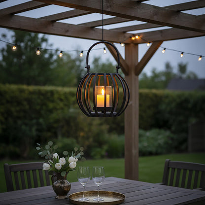 Aura Small Matte Black Finish Lantern