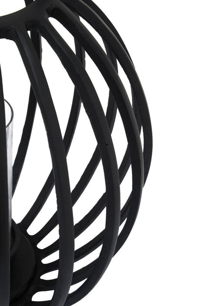 Aura Large Matte Black Finish Lantern