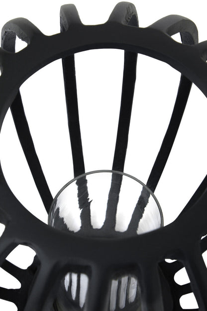 Aura Large Matte Black Finish Lantern