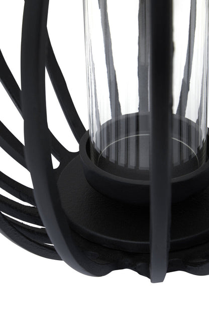 Aura Large Matte Black Finish Lantern