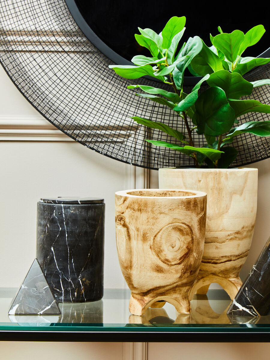Arlo Large Natural Wooden Planter