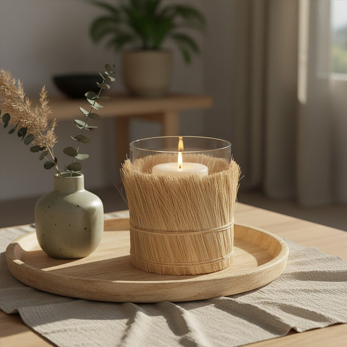 Natural Large Candle Holder | Kuta