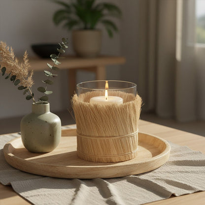 Natural Large Candle Holder | Kuta