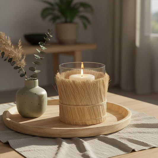 Natural Large Candle Holder | Kuta