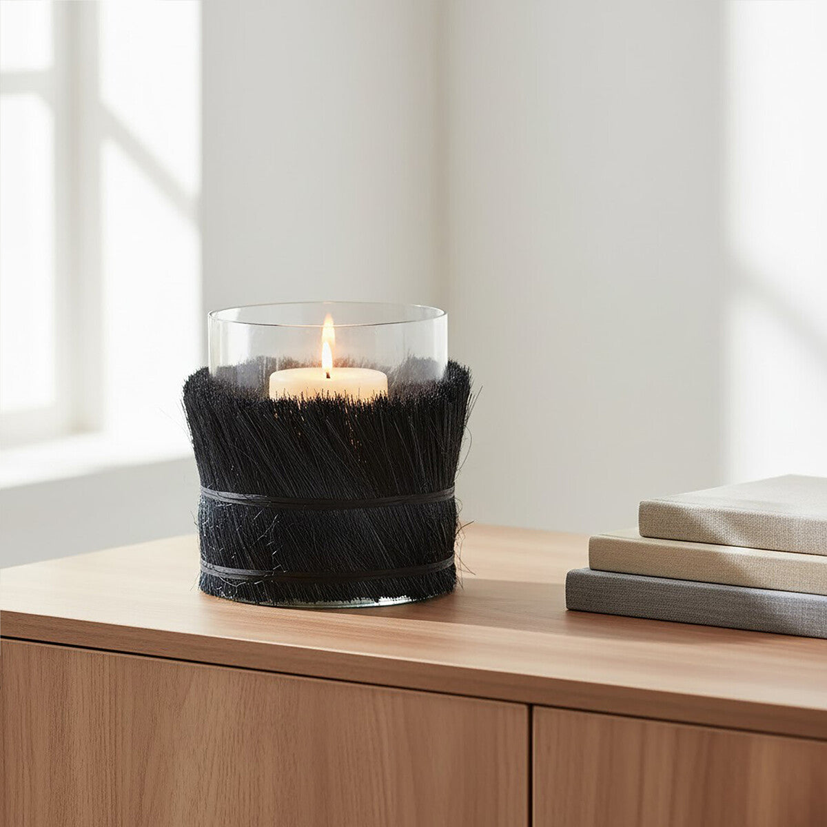 Black Medium Candle Holder | Kuta
