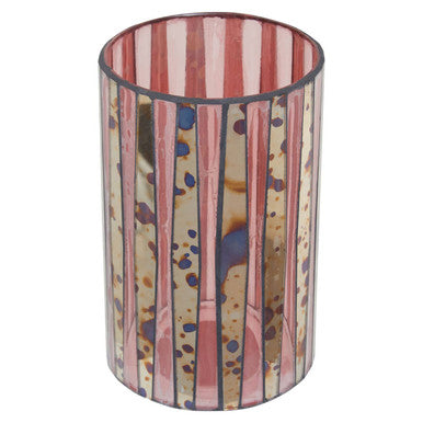 Gaia Pink Antique Finish Large Candle Holder