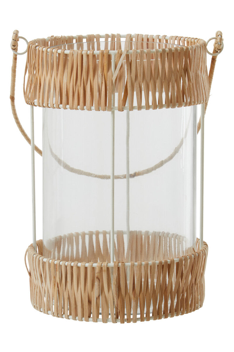 Kuta Natural And White Small Lantern
