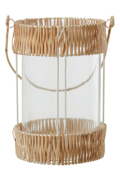 Kuta Natural And White Small Lantern