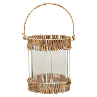 Kuta Natural And White Small Lantern