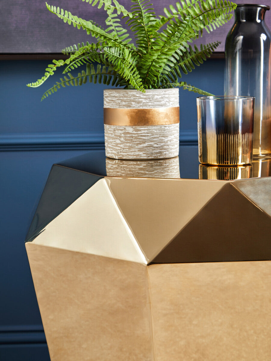 Glynn Black And Gold Medium Vase