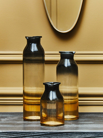 Glynn Black And Gold Medium Vase