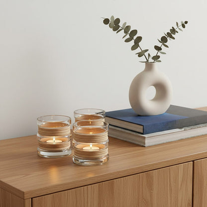 Set of 3 Natural Tealight Holders | Kuta