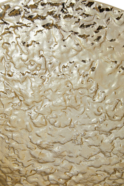 Akola Gold Textured Round Metal Bowl