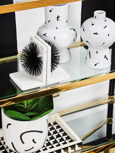 Tundra White and black Small Vase