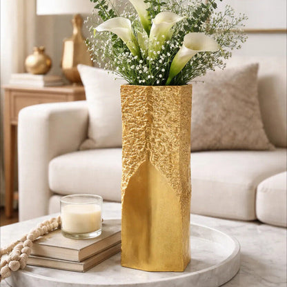 Small Gold Textured Vase | Dante
