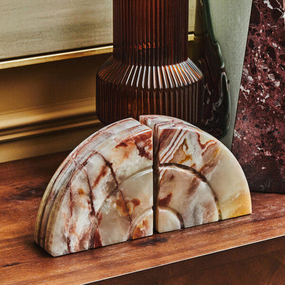 Oleena Set Of Two Onyx Bookends