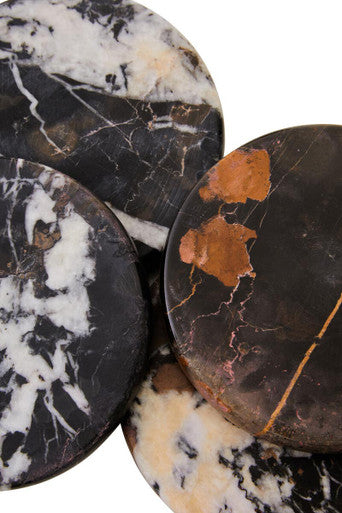 Salmo Black Marble Set of 4 Marble Coasters