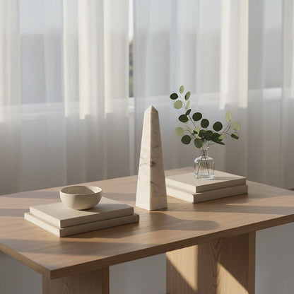 Salmo Large White Marble Obelisk