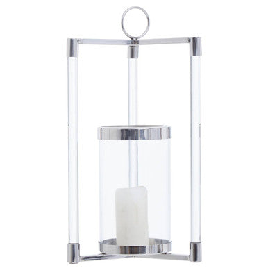 Small Silver Finish Lantern | Franklin