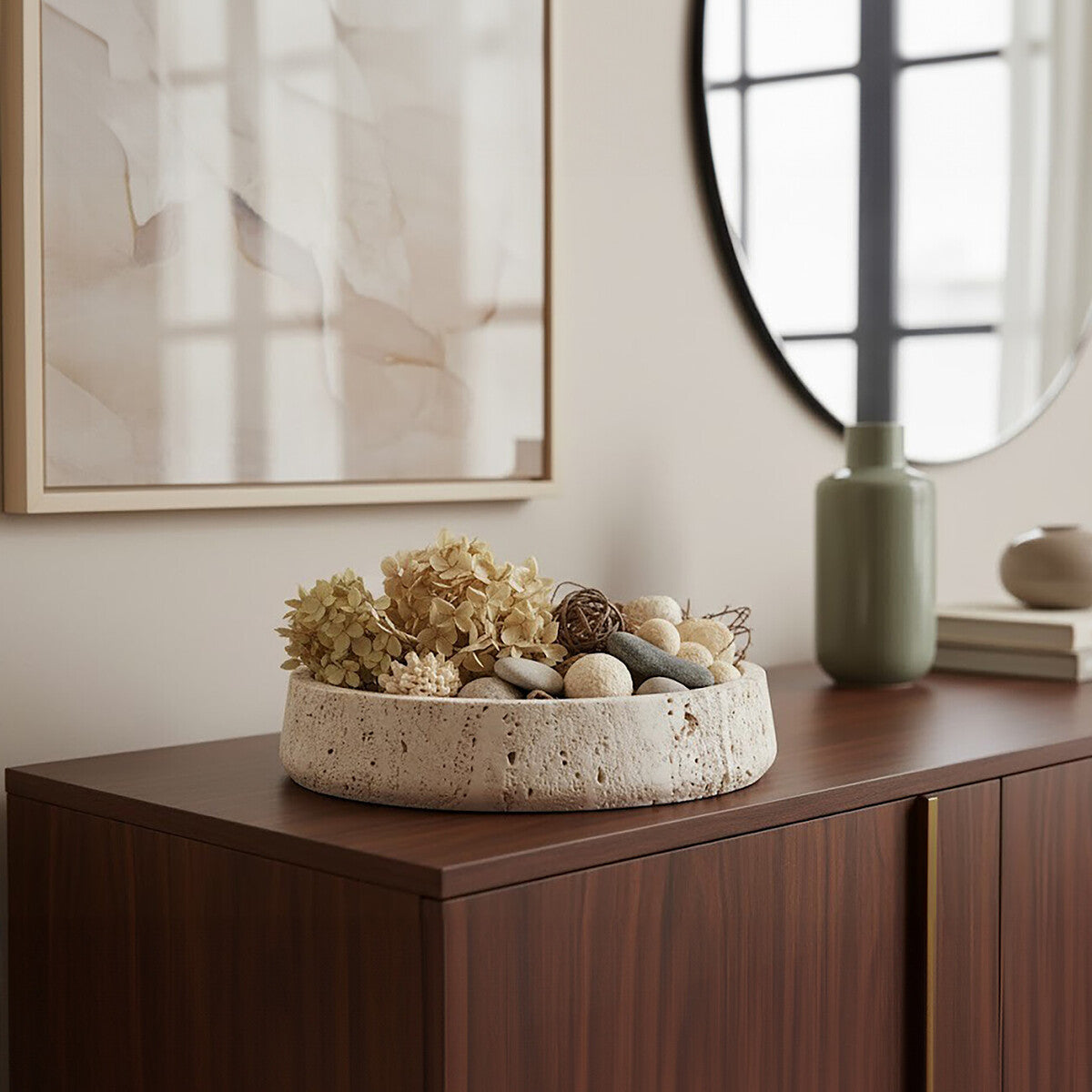 Tibor Travertine Bowl