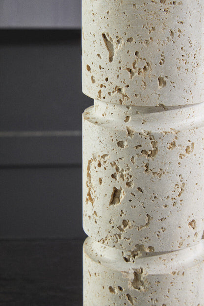 Tibor Travertine Large Candle Holder