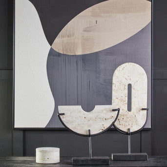 Tibor Travertine Large Sculpture