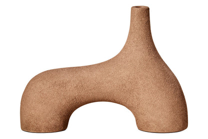 Dunas Small Textured Beige Abstract Vase
