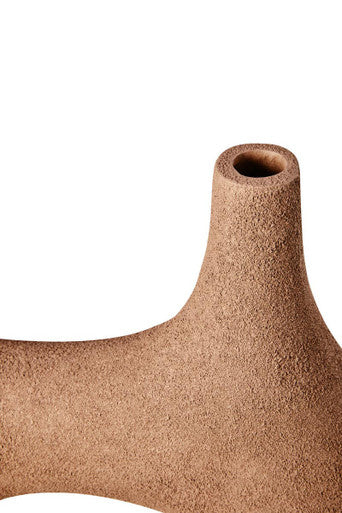 Dunas Small Textured Beige Abstract Vase