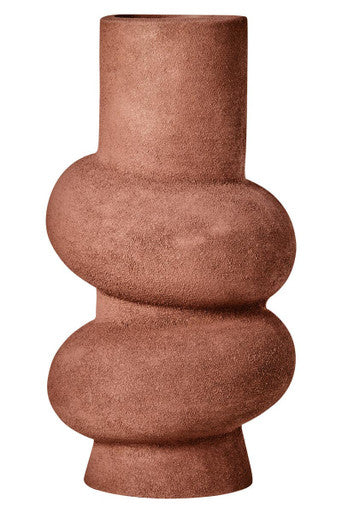 Dunas Large Textured Red Bubble Vase