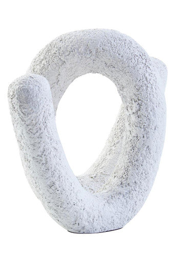Dunas Small Textured White Loop Sculpture