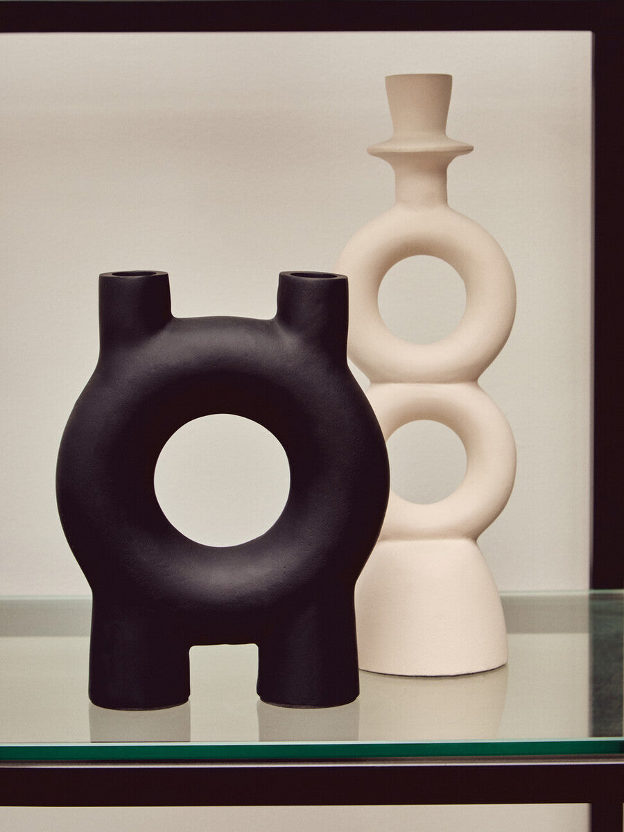 Hapax Small Black Candle Holder