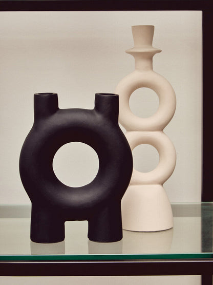 Hapax Small Black Candle Holder