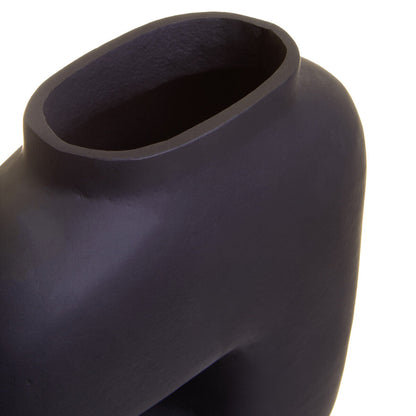 Hapax Abstract Small Black Vase