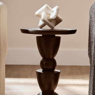 Nason White Marble Knot Sculpture
