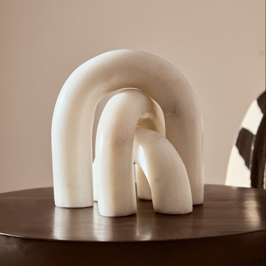 Nason White Marble Arch Decor Sculpture