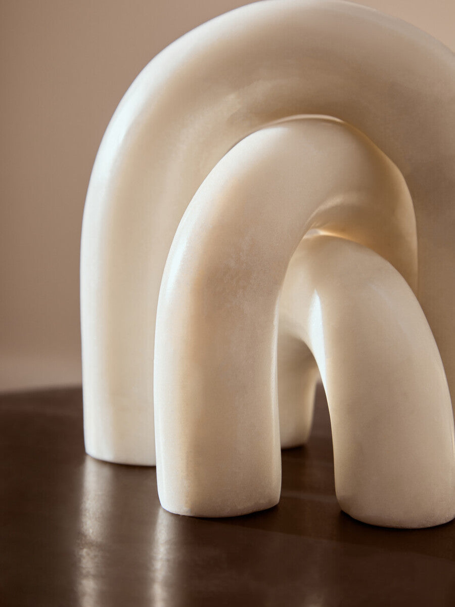 Nason White Marble Arch Decor Sculpture