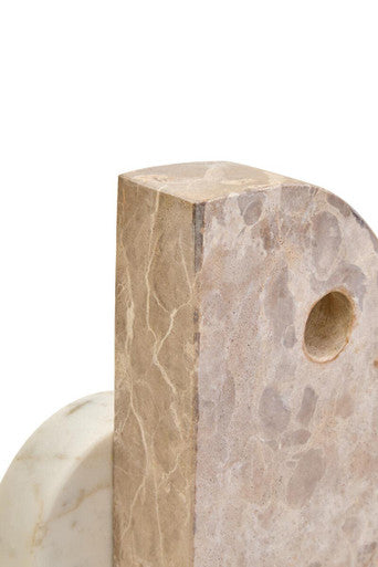 Santino Chocolate And White Marble Sculpture