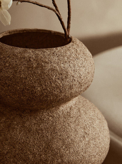 Sanai Cotton Mache And Coco Shell Bubble Vase