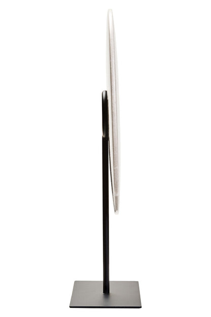 Zoro Medium Round Dia 25cm Grey Marble Disc Sculpture