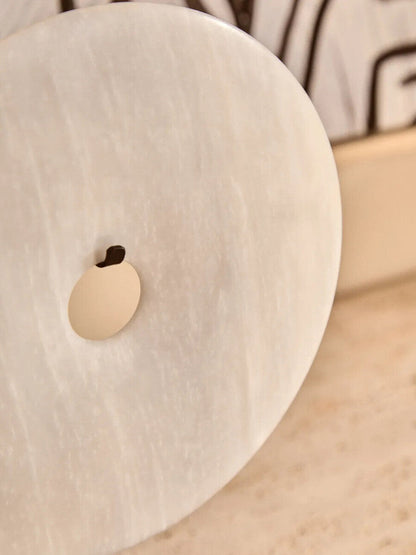 Zoro Large Round Dia 30cm Grey Marble Disc Sculpture
