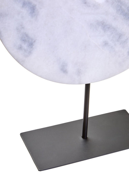 Zoro Extra Large Round Dia 35cm White Marble Disc Sculpture