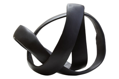 Prato Matt Black Nickel Finish Knot Sculpture