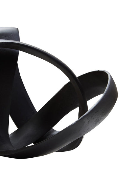 Prato Matt Black Nickel Finish Knot Sculpture