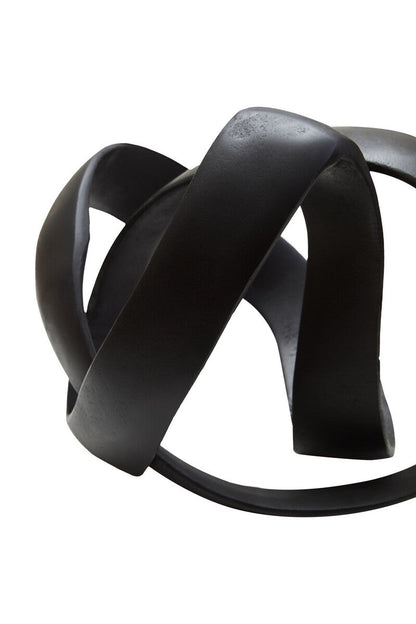 Prato Matt Black Nickel Finish Knot Sculpture