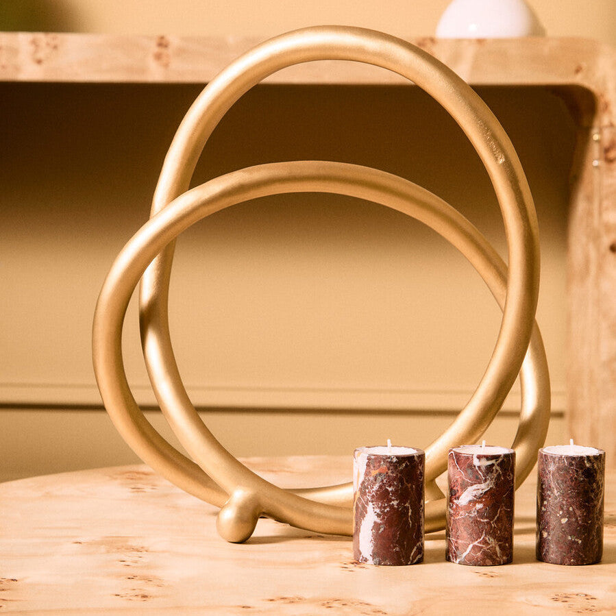 Prato Matte Gold Finish Twist Sculpture