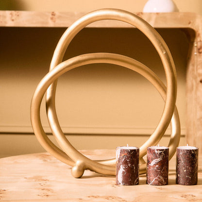 Prato Matte Gold Finish Twist Sculpture