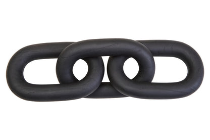 Cato Black Wood 3 Link Chain Decor